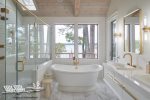Enjoy privacy with a view in a relaxing soaking tub